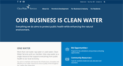 Desktop Screenshot of cleanwaterservices.org