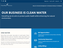 Tablet Screenshot of cleanwaterservices.org